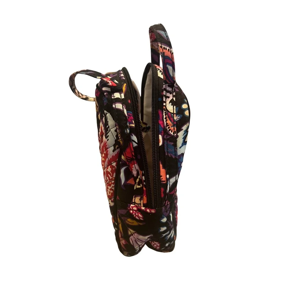Vera Bradley Quilted Floral Cosmetic Bag Dual Compartment Travel Case 22599-N56